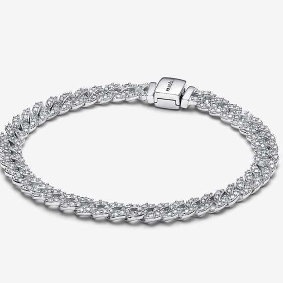 Pandora Timeless Pavé Cuban Chain Bracelet - Picture 2 of 7